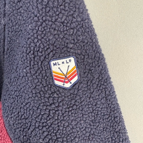 Marine Layer X Lost & Found Jacket Mens Large Colorblock Fleece Full Zip - Picture 3 of 8